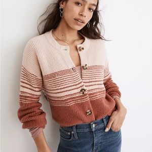 Madewell Corbett Striped Cardigan Sweater